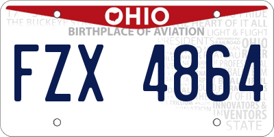 OH license plate FZX4864