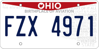 OH license plate FZX4971
