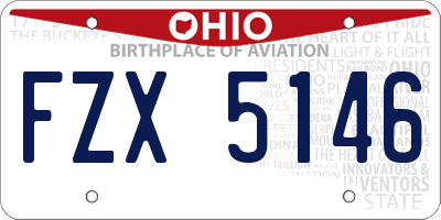 OH license plate FZX5146
