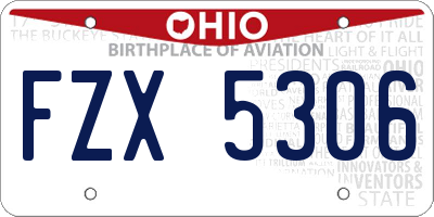 OH license plate FZX5306