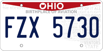 OH license plate FZX5730