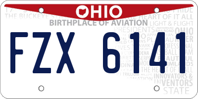 OH license plate FZX6141