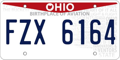 OH license plate FZX6164