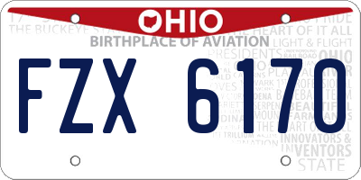 OH license plate FZX6170
