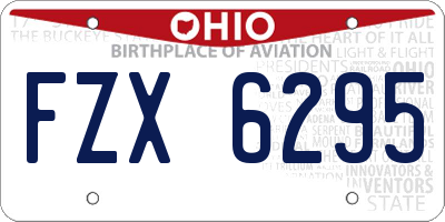 OH license plate FZX6295