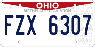 OH license plate FZX6307