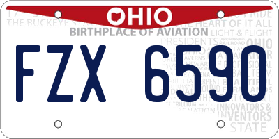 OH license plate FZX6590