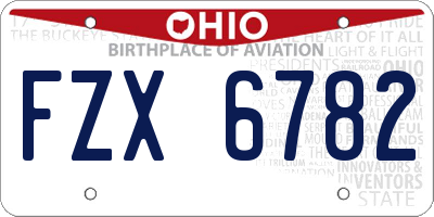 OH license plate FZX6782