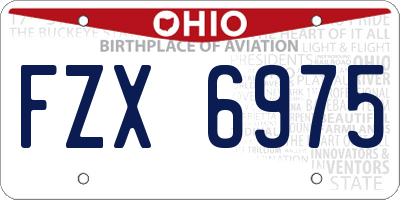 OH license plate FZX6975