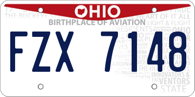 OH license plate FZX7148