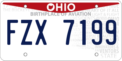 OH license plate FZX7199