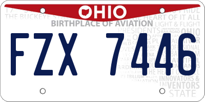 OH license plate FZX7446