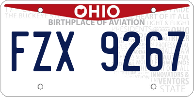 OH license plate FZX9267