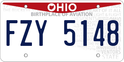 OH license plate FZY5148