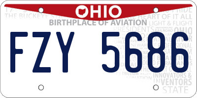 OH license plate FZY5686