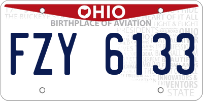 OH license plate FZY6133