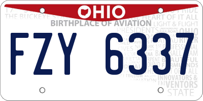 OH license plate FZY6337