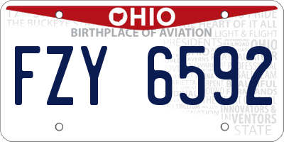 OH license plate FZY6592