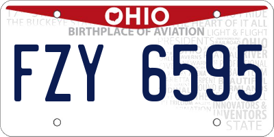 OH license plate FZY6595