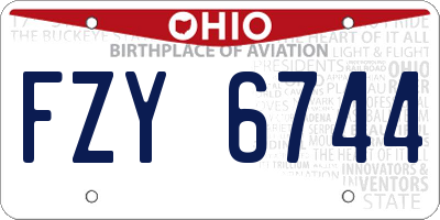 OH license plate FZY6744