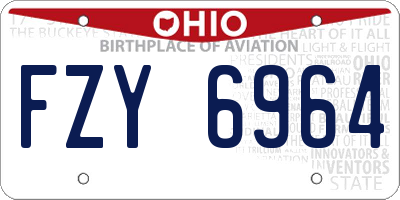 OH license plate FZY6964