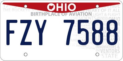 OH license plate FZY7588