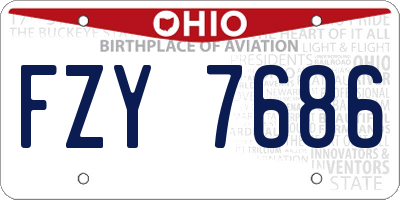 OH license plate FZY7686