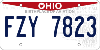 OH license plate FZY7823