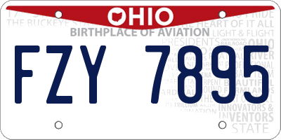 OH license plate FZY7895