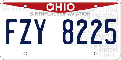 OH license plate FZY8225