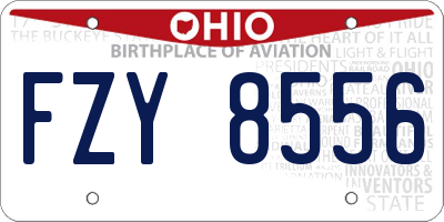 OH license plate FZY8556