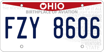 OH license plate FZY8606