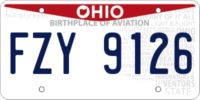 OH license plate FZY9126