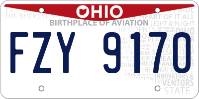 OH license plate FZY9170