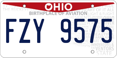 OH license plate FZY9575