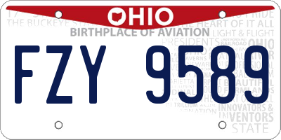 OH license plate FZY9589