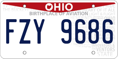 OH license plate FZY9686