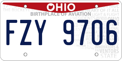 OH license plate FZY9706