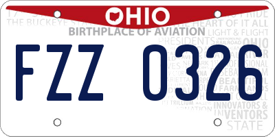 OH license plate FZZ0326