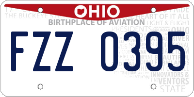 OH license plate FZZ0395