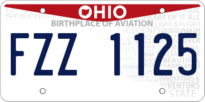 OH license plate FZZ1125
