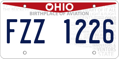 OH license plate FZZ1226