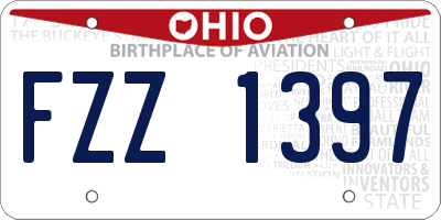 OH license plate FZZ1397
