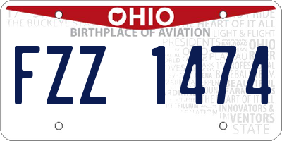 OH license plate FZZ1474