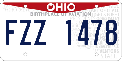 OH license plate FZZ1478