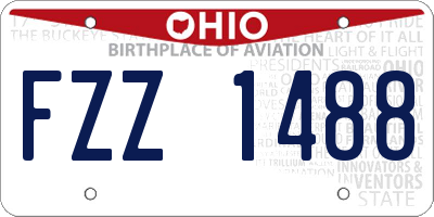 OH license plate FZZ1488