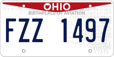 OH license plate FZZ1497
