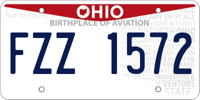 OH license plate FZZ1572