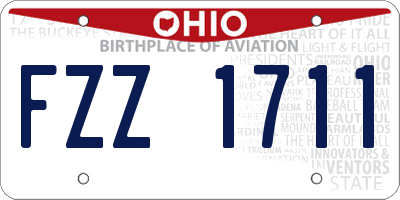 OH license plate FZZ1711