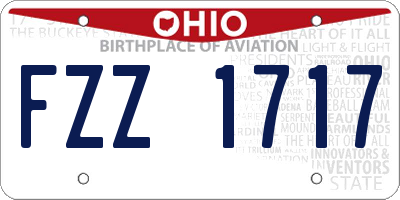 OH license plate FZZ1717